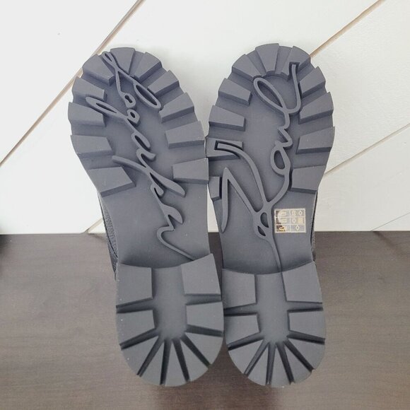 NEW Karl Lagerfeld Paris Women's 9.5 Pippa Black Leather Combat Boots// 10PT - Picture 8 of 9